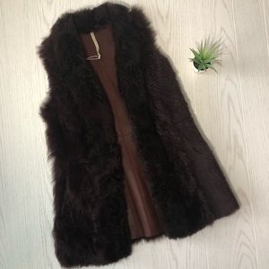 NWOT Truth and Pride Fur/Leather Vest